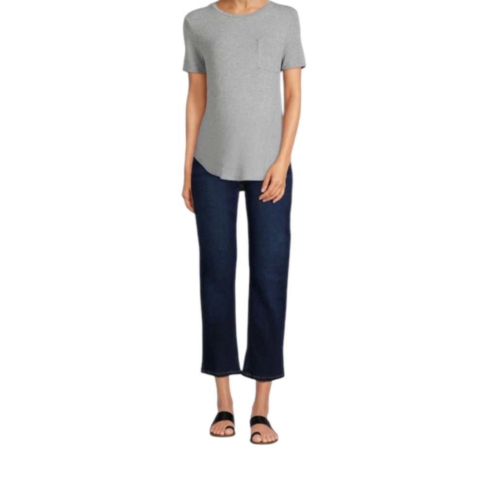 Time & Tru women's size L 10-12 straight leg Crop maternity jeans